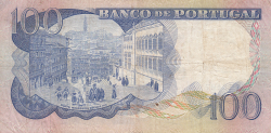 Image #2 of 100 Escudos 1965 (30. XI.) - semnături Manuel Jacinto Nunes / António Luís Gomes