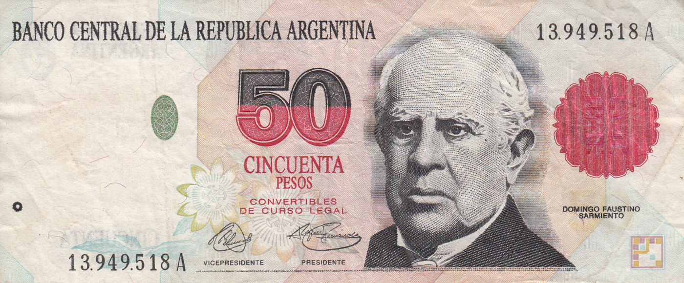P 326  Uncirculated Banknotes 50  AUSTRALES  1986 ARGENTINA 1989 