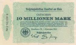 10 Millionen (10 000 000) Mark 1923 (1. IX.)