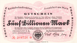 5 Billionen Mark 1923 (6. XI.)