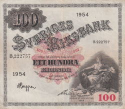 Image #1 of 100 Kronor 1954