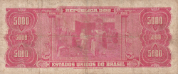 Image #2 of 5 Cruzeiros Novos on 5000 Cruzeiros ND (1967)