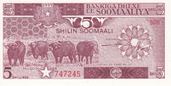 5 Shilin=5 Shillings 1986