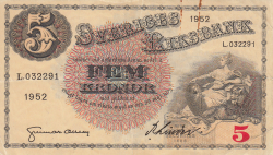 Image #1 of 5 Kronor 1952 - 4