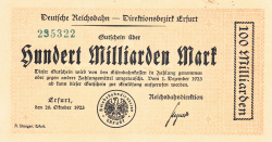 100 Milliarden (100 000 000 000) Mark 1923 (26. X.)