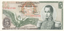 Image #1 of 5 Pesos Oro 1974 (20. VII.)