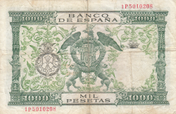 Image #2 of 1000 Pesetas 1957 (29. XI.) (1958)