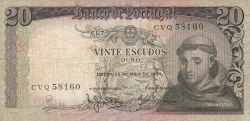 Image #1 of 20 Escudos 1964 (26. V.) - semnături Manuel Jacinto Nunes / António Luís Gomes