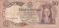 Image #1 of 50 Escudos 1964 (28. II.) - semnături Manuel Jacinto Nunes / António Osório Pereira de Castro