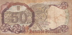 Image #2 of 50 Escudos 1964 (28. II.) - semnături Manuel Jacinto Nunes / António Osório Pereira de Castro