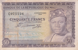 Image #1 of 50 Francs 1960 (22. IX.) (1967)