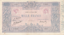 1000 Francs 1925 (12. VIII.)