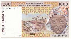 Image #1 of 1000 Francs (20)02
