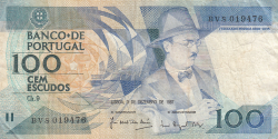 Image #1 of 100 Escudos 1987 (3. XII.) - semnături José Alberto Tavares Moreira / Luís Miguel Couceiro Pizarro Beleza