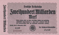 200 Milliarden (200 000 000 000) Mark 1923 (5. XI.)