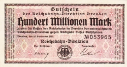 100 Millionen (100 000 000) Mark 1923 (25. IX.) - 2