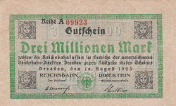 Image #1 of 3 Millionen (3 000 000) Mark 1923 (16. VIII.)