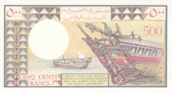 Image #2 of 500 Francs ND (1988)