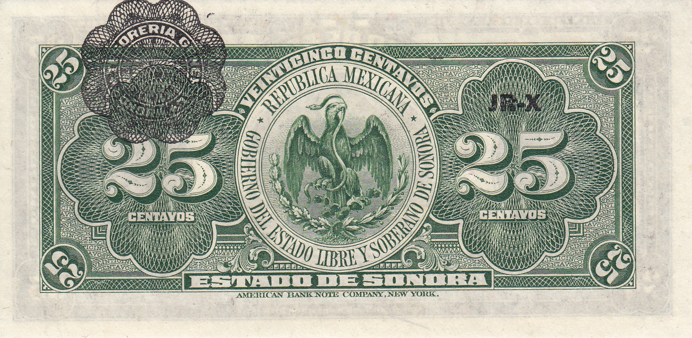 1915 MEXICO SINALOA 25 CENTAVOS BANKNOTE 3 CONSECUTIVE NICE!!!