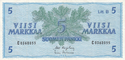 Image #1 of 5 Markkaa 1963 - signatures Karjalainen / Helenius