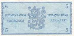 5 Markkaa 1963 - signatures Karjalainen / Helenius