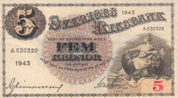 Image #1 of 5 Kronor 1943 - 3
