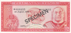 2 Pa'anga 1978 (1. VIII.)