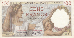 Image #1 of 100 Francs 1941 (18. XII.)