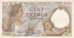 Image #1 of 100 Francs 1941 (20. II.)