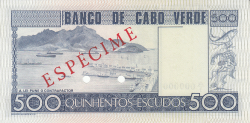 Image #2 of 500 Escudos 1977 (20. I.) - specimen