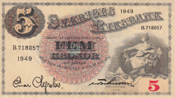 Image #1 of 5 Kronor 1949 - 2