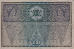 10 000 Coroane ND (1919 - pe bancnote emise la 02. XI. 1918) - Supratipar: DEUTSCHOSTERREICH pe emisiunea Băncii Austro-Ungare