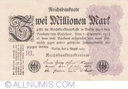2 Millionen (2 000 000) Mark 1923 (9. VIII) - RL