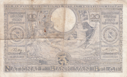 Image #2 of 100 Franci  = 20 Belgas 1942 (14. VII.)