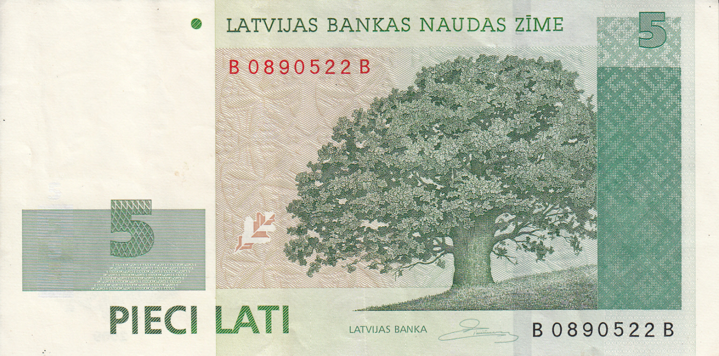Details about   Latvia Lettland ONE 5 lati 2009 banknote B 24303** D UNC from bank bundle 
