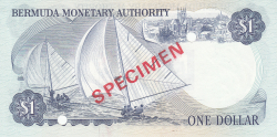 Image #2 of 1 Dolar 1984 (1. V.) - SPECIMEN