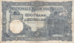 Image #2 of 100 Francs / 20 Belgas 1930 (9. VII.)