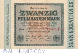 20 Milliarden (20 000 000 000) Mark 1923 (1.X)