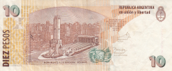 Image #2 of 10 Pesos ND (2003) - semnături Mercedes Marcó del Pont / Julián Andrés Domínguez