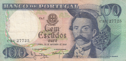 Image #1 of 100 Escudos 1965 (30. XI.) - semnături Manuel Jacinto Nunes/ António José de Carvalho Brandão