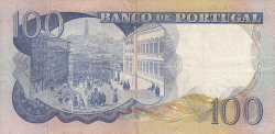 Image #2 of 100 Escudos 1965 (30. XI.) - semnături Manuel Jacinto Nunes/ António José de Carvalho Brandão