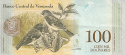 100,000 Bolivares 2017 (7. IX.)