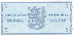 5 Markka 1963 - semnături Lindblom / Hämäläinen