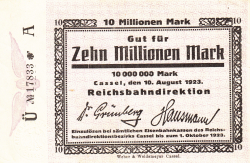 10 Millionen Mark 1923 (10. VIII.)