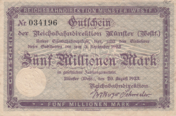 5 Millionen Mark 1923 (20. VIII.)