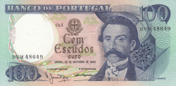 Image #1 of 100 Escudos 1965 (30. XI.) - semnături Manuel Jacinto Nunes / João Baptista de Araújo