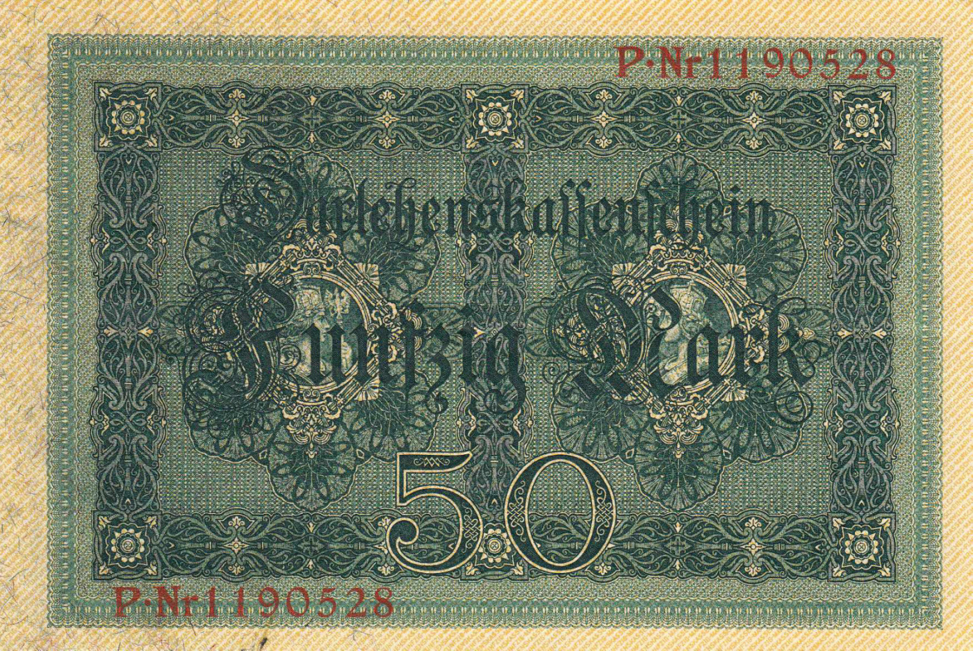 50 Mark 1914 (5. VIII.), 1914 First Issue - Darlehenskassenschein - Germany  - Banknote - 2156