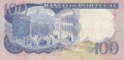 Image #2 of 100 Escudos 1965 (30. XI.) - semnături Manuel Jacinto Nunes / António Alves Salgado Júnior