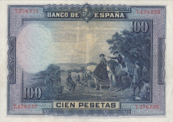 Image #2 of 100 Pesetas 1928 (15. VIII.) - 2