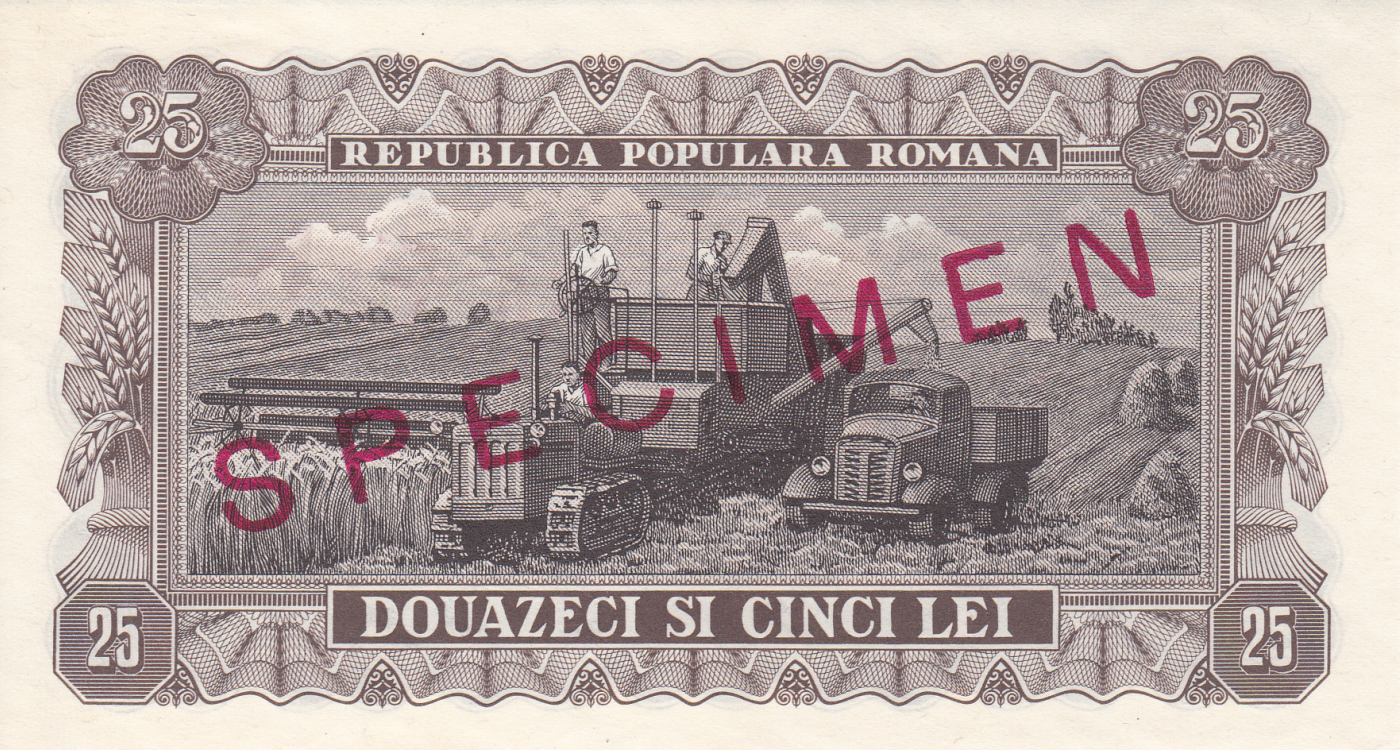 Romania 5 Lei 1952 Specimen